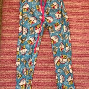 Blue Cartoon Print Kids Pajamas